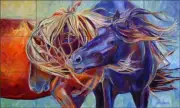 Horse Tile Backsplash Diane Williams Equine Art Ceramic Mural DWA015