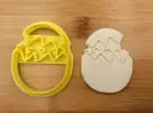 Easter Chick One Piece Cookie Cutter Eater Egg Holiday Biscuit Fondant Mould