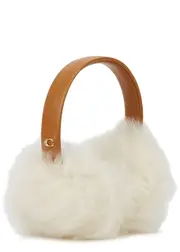 Coach Cream Shearling ear Muffs - Tan - One Size One Size