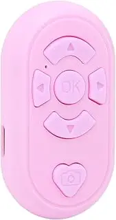 Scrolling Remote Control for Smartphone, Wireless Camera Video Recording Remote Phone E Book APP Page Turner, Smartphone Clicker for Selfie (Pink)