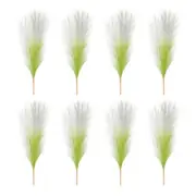 8 Pcs 17 Inch Faux Pampas Grass Artificial Boho Decor Gradient Light Green