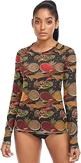[RPLIFE] Bold Spices Black Womans SPF Swim Shirt Women Fishing Top, Summer Modest Clothing