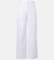 [Toteme] Toteme Twisted Seam cotton poplin wide-leg pants AU 14 white