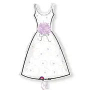 Wedding Dress - Bridal Shower Mylar Balloon
