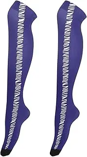 [Joitme] Striped Lines Navy High Knee Socks, Soft and Lightweight, Tall Boot Socks, Striped Lines Navy