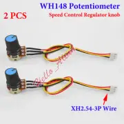 2PCS 10K B10K OHM Linear Taper Rotary Potentiometer Portable 10KB Pot Knob+Wire