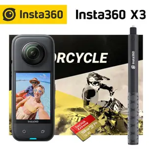 【eYe攝影】現貨 原廠一年保固 送128G Insta360 One X3 三代 全景相機 環景攝影機 機車套組 電池