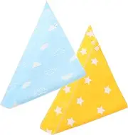 TOGEVAL Infant Feeding Bibs 2 Pack Cotton Drool Bandanas Unisex Washable Snap Buttons Soft Absorbent Stylish for Newborns Toddlers