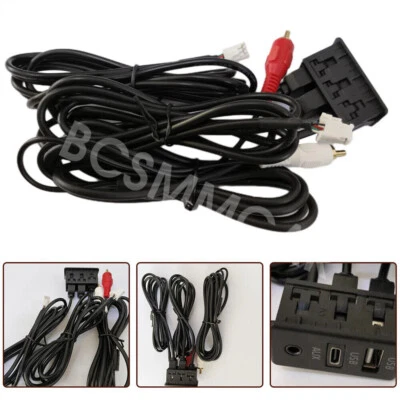 4 Pin 6 Pin USB TYPE-C AUX Socket Panel Audio Input Adapter For Car Navigation (for: Saab)