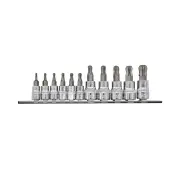 11 Pcs of PK Tool 1/4" & 3/8" Drive Ball End Star Bit Socket Set - S2 Steel Cr-V