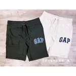 GAP 經典款 男生 側邊刺繡 短棉褲 貼布 字母LOGO 休閒短褲 棉質短褲 棉褲 短褲