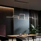 Nordic Geometry LED Chandelier Lighting Living Dining Room Brushed Stainless New