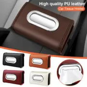 Car Tissue Holder, Tissue Box Cover Premium PU Leather Backseat Napkin Organizer