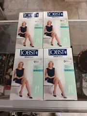 4 JOBST UltraSheer Support Compression Stockings 8-15mm Silky Beige Large 9.5-11