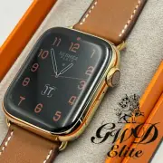 Apple Watch Series 7 Hermes Fauve Deployment 24K Gold Plated 45mm GSM LTE