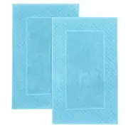 Bourgeois - 2 Piece Bath Mats Set (Aqua Blue)