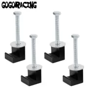 4 x Mounting Clamps for Pickup Truck Tool Box Tie Downs J Hook Crossover Black
