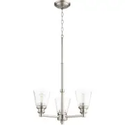 Quorum International 609-3-65 Dunbar Mini Chandelier Satin Nickel
