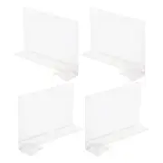 4 Pcs Book Shelf Separators Dividers Partition Plate Desktop Bookshelf