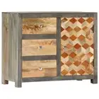 Wooden Side Cabinet 1 Door 3 Drawers Storage Unit Stylish Decorative Furniture