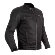 RST BRIXTON Wax Waterproof Textile Motorcycle/Scooter Black Vintage Style Jacket
