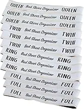 Fulasun 12Pcs Bed Sheet Organizer Bands Set Elastic Polyester Bedding Straps King Full Twin Queen Label Polyester Bed Sheet Organizer Straps Portable Bed Sheet Fastener Bands for Foldable Bedsheet Pil