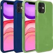 2Pack Compatible with iPhone 11 PRO 5.8 Inch 2019 case, Mobile Liquid Silicone Case with Microfiber Lining,Matte Finish Coating Grip Shock-Absorption Bumper-Dark Blue+Purple