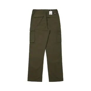 【Dickies】男款軍綠色純棉多口袋舒適休閒工裝長褲｜DK012275MGR