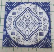 Three Decorative Luncheon Napkins for Decoupage "Durango" in Blue and White