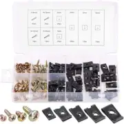 170 Piece Screw and U Type Cushions Assortment Kit