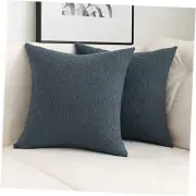 Decorative Square Thick Accent Throw Pillow 20" x 20" (Pack of 2) Grey Blue