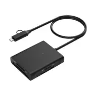 USB 4 in 1 Card Reader Multiple Port Efficient for MS Memory Cards Reader