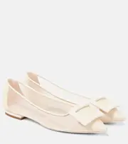 [Roger Vivier] Roger Vivier Gommettine mesh ballet flats AU 5 white