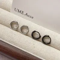 在飛比找momo購物網優惠-【UME.Acce】純銀小圈圈耳扣耳環(S925純銀 耳環 