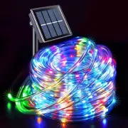 Clearance Solar Powered 20m LED Rope Light With 8 Function Controller Christmas