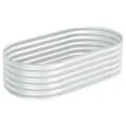 vidaXL Garden Raised Bed 160x80x44 cm Galvanised Steel Silver