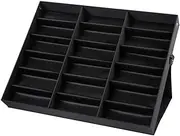Glasses Display Stand Sunglasses Storage Box Organizer with 18 Grids for Home and Store