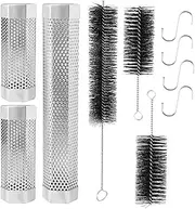 SHIKORI Smoker Tube, Stainless Steel Pellet Smoker Tube for Cold Smoker,5 Hours of Billowing Smoke-for Any Grill or Smoker,with Cleaning Brush (Hexagonal-3 Pcs)