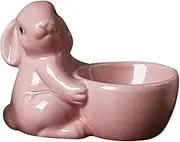 Ceramic Egg Cup For Soft Boiled Egg, Creative Bunny Egg Holder, Home Decor Kitchen Utensils Easter Bunny Egg Stand Decoration
