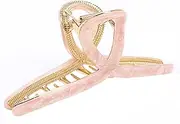 Big Hair Claw Clips Butterfly Barrettes Claw Clips for Women Lattice Design Acetate Claw Clips Metal Hair Clip for Girls Large Hair Accessories for Long Thick Hair (Pink)