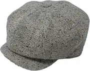 [Hanna Hats] Men's Donegal Tweed JP Cap Irish Flat Cap Newsboy Cap Made in Ireland
