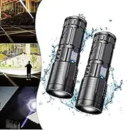 Vitaltac Flashlight,ilsion Powerful Flashlight,for Outdoor Emergencies, Camping, or Hiking,Vitaltac Flashlight Tactical,VitalTac Rechargeable Flashlight(2Pcs)