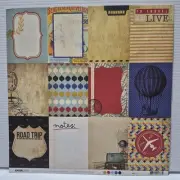 Kaisercraft "Check In - Tour" - 12 x 12 - Scrapbook Paper