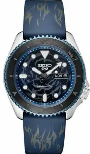 Seiko Men 5 Sports Automatic Blue Rubber Strap Limited Edition Watch SRPH 71