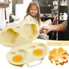2 Cavity Egg Poacher Microwave Breakfast Cooking Utensil Egg Boiler Eggs Cookers