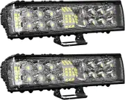 2X LED Work Lights 6 Inch 60W 12V Driving Strip Flood Beam light Bar SUV Offroad