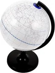 FUNNETOYU Coloring Blank Globe Model Unfinished Decorative Globe for Multi Function for Art and Geography Teaching for Creative Projects