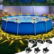 SUNCKET Solar Pool Lights for Framed Above Ground Pools, Waterproof Lights at Night Backyard Pool Accessories, RGB Color Light Solar Lights for Frame Swimming Pools, 3 Pack