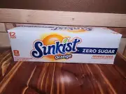 Sunkist Zero Sugar Orange Soda 12 oz Cans (Pack Of 12)