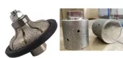 3/4" Ogee Bullnose router bit 2" zero tolerance grinding drum granite concrete